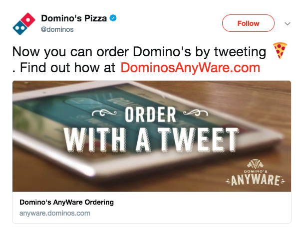 Sales chatbot Domino's